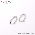 Mode de bijoux E-583 Xuping Couleur Rhodium Acier inoxydable Boucles d&#39;oreilles populaires populaires Hoop